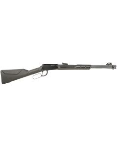 Rossi RL22W201SY Rio BravoLever Action 22 WMR 12+1 20" Round Barrel, Black, Polished Rec/Barrel, Synthetic Stock, Fiber Optic Sights