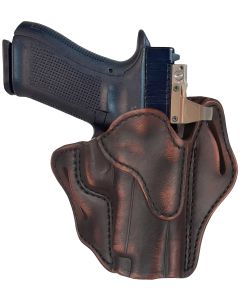 1791 Gunleather ORBH23VTGR BH2.3 Optic Ready OWB Size 2.3 Vintage Leather Belt Slide Compatible w/Glock 17/20/21/22/31/34/35/40/41/ Ruger 95/American Right Hand