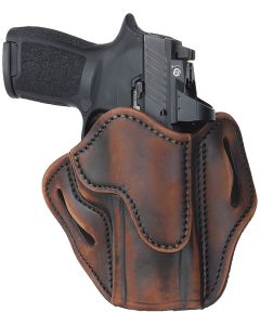 1791 Gunleather ORBH24VTGR BH2.4 Optic Ready OWB Size 2.4 Vintage Leather Belt Slide Fits Walther PPQ/Sig P320/Springfield XD-M Right Hand