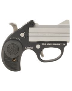 Bond Arms BASL Stinger38 Special 2rd Shot 3" Matte Stainless Anodized Aluminum Frame, Black Rubber Grips