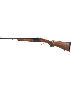 Iver Johnson Arms IJ800-20 IJ80012 Gauge Break Open 3" 2 Shot 20" Black Side By Side Barrel, Black Steel Receiver, Fixed Walnut Wood Stock, Ambidextrous