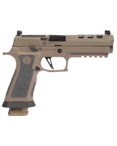 Sig Sauer 320X59DH3 P320 XFive DH3 9mm Luger 21+1 5" Black Bull Barrel, Coyote Cerakote DH3 Custom Works Optic Ready Slide, Coyote Cerakote DH3 SS Frame w/Picatinny Rail &amp; Beavertail, Coyote TXG Grips