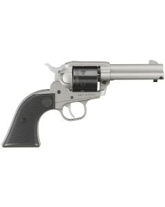 Ruger 2053 Wrangler22 LR 6 Shot 3.75" Silver Cerakote Steel Barrel, Silver Cerakote Aluminum Frame, Black Cerakote Cylinder, Black Checkered Polymer Grip, Transfer Bar Safety, Exposed Hammer
