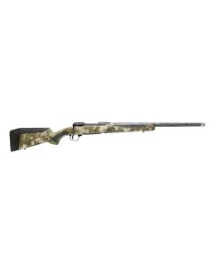 Savage Arms 58020 110 UltraLite 6.5 PRC 2+1 22" Threaded Carbon Fiber Wrapped Barrel, Black Melonite Rec, Woodland Camo AccuStock with AccuFit