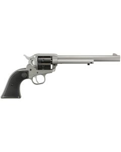 Ruger 2039 Wrangler22 LR 6 Shot 7.50" Silver Cerakote Steel Barrel, Silver Cerakote Aluminum Frame, Black Cerakote Cylinder, Black Checkered Polymer Grip, Transfer Bar Safety, Exposed Hammer