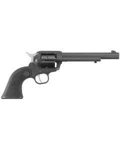 Ruger 2042 Wrangler22 LR 6 Shot 6.50" Black Cerakote Steel Barrel, Black Cerakote Aluminum Frame, Black Cerakote Cylinder, Black Checkered Polymer Grip, Transfer Bar Safety, Exposed Hammer
