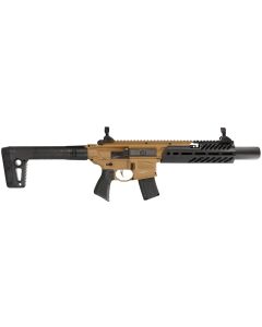 Sig Sauer Airguns AIRMCXCANEBRAKE MCX Canebrake AirCO2 (Not Included) 177 Pellet 30rd, FDE Metal Rec, Removable Fixed Black Synthetic Stock, Flat Trigger, Flip-Up Sights