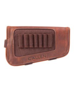 Allen 8517 New Castle Buttstock Cartridge Carrier Brown Leather 7rd Rifle Buttstock Mount
