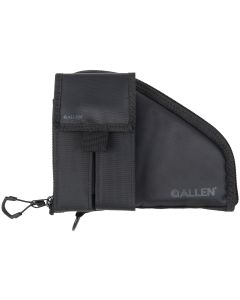 Allen 78-7 Pistol CaseW/Mag Pouch Black Nylon Fits Compact Handguns