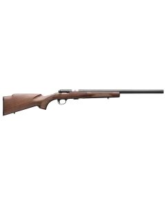 Browning 025253204 T-Bolt Target SR 22 WMR 10+1 20" Matte Blued Heavy Bull Threaded Barrel, Drilled &amp; Tapped Matte Blued Steel Receiver, Grade I Black Walnut Target Style Fixed w/Raised Comb Stock