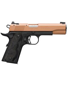 Browning 051895490 1911-22 Black Label Full Size Frame 22 LR 10+1, 4.25" Matte Stainless Steel Barrel, Copper Cerakote Serrated Slide, Matte Black Polymer Frame w/Beavertail, Black Laminate Wood Grip