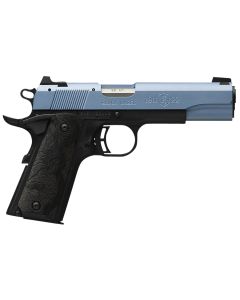 Browning 051897490 1911 Black Label Full Size Frame 22 LR 10+1, 4.25" Matte Stainless Steel Barrel, Polar Blue Cerakote Serrated Slide, Matte Black Polymer Frame w/Beavertail, Black Laminate Wood Grip