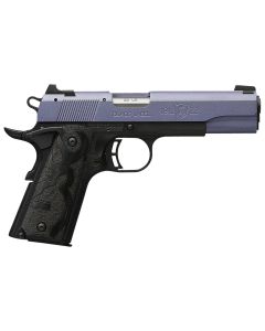 Browning 051893490 1911 Black Label Full Size Frame 22 LR 10+1, 4.25" Matte Stainless Steel Barrel, Crushed Orchid Cerakote Serrated Slide, Matte Black Polymer Frame w/Beavertail