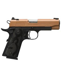 Browning 051988492 1911-380 Black Label Compact Frame 380 ACP 8+1, 3.63" Matte Stainless Steel Barrel, Copper Cerakote Serrated Stainless Steel Slide, Matte Black Polymer Frame w/Beavertail