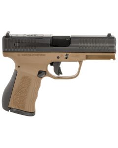 FMK FMKG49BB G39mm Luger 14+1 4" Stainless Steel Barrel, Black Optic Cut/Serrated Carbon Steel Slide, Burnt Bronze Polymer Frame w/Picatinny Rail, Black Backstrap Grip