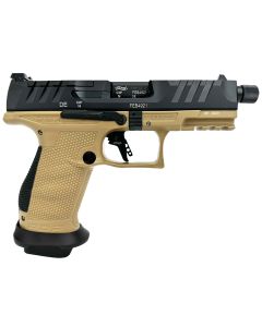 Walther Arms 2877520 PDP Compact Pro SD 9mm Luger 15+1 4.60" Threaded Barrel, Black Optic Cut/Serrated Slide, FDE Polymer Frame with Pic. Rail, Performance Duty Textured Polymer Grip, Flared Magwell