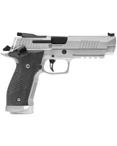 Sig Sauer 226X59STAS10 P226 XFive STAS Full Size 9mm Luger 10+1 5" Steel Bull Barrel, Stainless Optic Ready/Serrated Steel Slide w/Picatinny Rail &amp; Beavertail Frame, Black Piranha G10 Grips Right Hand