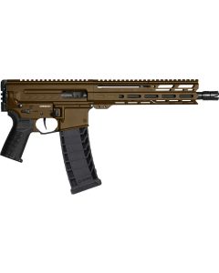 CMMG 94A8041MB Dissent MK4 9mm Luger 33+1 10.50", Midnight Bronze Rec, Picatinny Brace Adapter, 9.60" M-LOK Handguard, Left Side Charging Handle, Zeroed Linear Comp, TriggerTech Trigger