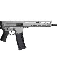 CMMG 94A8041TNG Dissent MK4 9mm Luger 33+1 10.50", Tungsten Gray Rec, Picatinny Brace Adapter, 9.60" M-LOK Handguard, Left Side Charging Handle, Zeroed Linear Comp, Zeroed Drop-In Single Stage Trigger