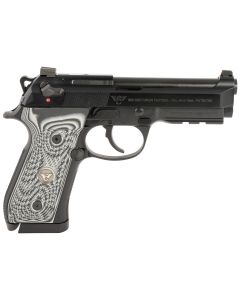 Wilson Combat BER-92CT-9 92G Centurion 9mm Luger 17+1(2)/20+1(1) 4.25", Black, Aluminum Pic. Rail Frame, Gray/Black G10 Grips, Tritium Combat Sight