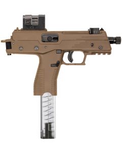 B&amp;T Firearms BT42001USCTTB TP380380 ACP 30+1 5" Black Threaded Barrel, Coyote Tan Aluminum Receiver, Coyote Polymer Grips, Aimpoint Acro P-2