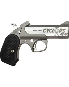 Bond Arms BACY Cyclops45-70 Gov 1rd Shot 4.25" Stainless Stainless Steel Barrel Matte Stainless Black Extended B6 Resin Grips