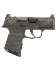 Wilson Combat SIGWCP3659BSR P3659mm Luger 10+1 (2) 3.10", Black, RMRSc Optic Cut Slide with X-Tac Pattern Serrations, Polymer Frame, Sunburst Grips, Optic Height Fiber Optic Sights, Standard Trigger