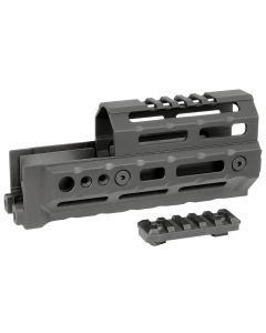Midwest Industries MIAKALPHA6 AlphaDrop-in Aluminum Black Hardcoat Anodized 5 Slot Picatinny Rail AK-Platform 6" Long Compatible w/M-LOK