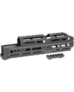 Midwest Industries MIAKALPHA100 AlphaDrop-in Aluminum Black Hardcoat Anodized 5 Slot Picatinny Rail AK-Platform 10" Long Compatible w/M-LOK