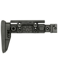 Midwest Industries MIAKALPHAFS Alpha Folding Stock Black Synthetic Side Folding Stock with Adjustable Cheekrest, Compatible w/ 1913 Picatinny Rail Adapter for AK-Platform