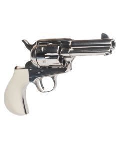 Cimarron CA346DOC Doc Holliday Thunderer Combo 45 Colt (LC) 6 Shot, 3.50" Nickel Barrel, Cylinder &amp; Frame, White Birds Head Grips w/"Doc Holliday" Engraved In The Backstrap