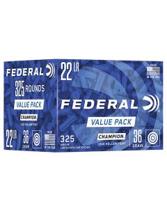 Federal 749 Champion Training Value Pack 22LR 36gr Lead Hollow Point 325 Per Box/10 Case