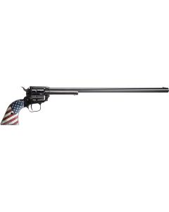 Heritage Mfg RR22B16USFLAG Rough Rider22 LR 6 Shot, 16" Black Oxide Steel Barrel, Black Oxide Zinc Alloy Frame, Black Oxide Cylinder, US Flag Grip, Manual Safety, Exposed Hammer