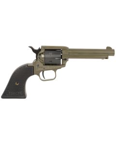 Heritage Mfg RR22T4 Rough Rider22 LR 6 Shot 4.75" OD Green Cerakote Barrel, OD Green Cerakote w/Black Accents Frame, Black Cerakote Cylinder, Black Star Polymer Grips