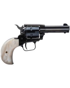 Heritage Mfg RR22MB3BHPRL Rough Rider22 LR 22 WMR 6 Shot, 3.50" Black Steel Barrel, Black Zinc Alloy Frame, Black Cylinder, White Pearl Birdshead Grip, Hammer/Thumb Safety, Exposed Hammer