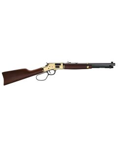 Henry H006GMR Side Gate Carbine 357 Mag/38 Special 7+1 16.50" Blued Octagon Barrel, Polished Brass Rec, American Walnut Stock, Adj. Sight, Large Loop Lever