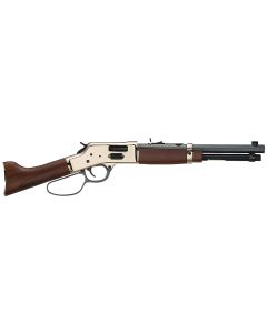 Henry H006GMML Mare's Leg Side Gate 357 Mag/38 Special 5+1 12.90" Blued Octagon Barrel, Polished Hardened Brass Rec, American Walnut Furniture, Large Loop Lever, Adj. Sight