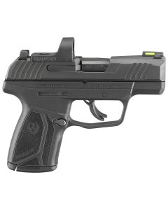 Ruger 3515 Max-9 w/ReadyDot Sight Compact 9mm Luger 10+1/ 12+1 3.20" Black Oxide Steel Barrel &amp; Serrated Slide, Black Polymer Frame, Black Nylon Grips Features ReadyDot Micro Reflex Sight