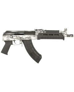 Century Arms HG7673N Draco7.62x39mm 30+1 6.25" Black Threaded Barrel, Black Magpul AK Handguard, Distressed White Cerakote Steel Receiver, Black Polymer Grip, Right Hand