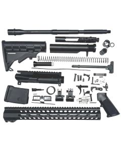 Bowden Tactical J27115 AR Rifle Build KitComplete, 15" M-Lok Handguard, Mil-Spec Parts, Flip Up Sights