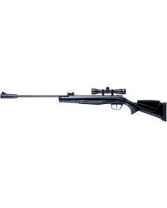 Beeman 10616GP Sportsman Combo Gas Ram 177 Pellet 1rd, Black, Fixed Synthetic Stock, Fiber Optic Sights, 4x32mm Scope