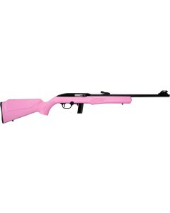 Rossi RS22L1811P RS22Full Size 22 LR 10+1 18" Matte Black Steel Barrel, Matte Black Grooved Aluminum Receiver, Pink Synthetic Fixed Stock
