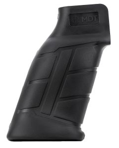 Mdt Sporting Goods Inc 103419BLK Elite Pistol Grip Black Polymer, Integrated Palm Swell, Fits AR Platform