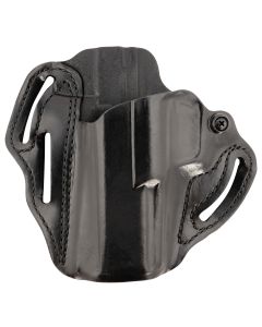 DeSantis Gunhide 002BB0XZ0 Speed ScabbardOWB Black Leather Belt Slide Fits 4.50" Barrel Left Hand