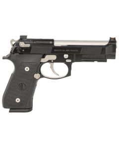 Langdon Tactical Tech LTT92ECB 92 Elite LTT9mm Luger 18+1 4.70" Target Crown Steel Barrel, Black Serrated Steel Slide, Black Frame w/Picatinny Rail, Black VZ G10 Grip