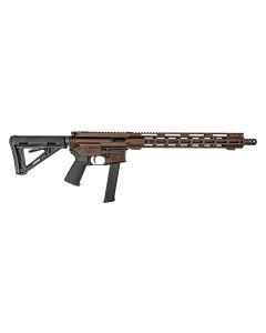 Diamondback DB1418P071 DB159mm Luger 32+1 16", Midnight Bronze Rec/M-Lok Handgaurd, Carbon Lower, Black Magpul CTR Stock/K2 Grip, Flash Hider