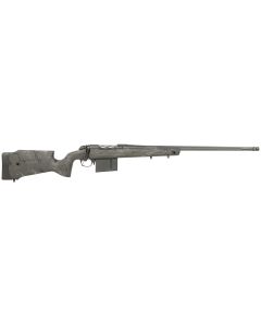 Bergara Rifles B14LM7513 B-14 Crest 7mm PRC 5+1 22" Fluted/Threaded, Sniper Gray Cerakote Barrel/Rec, Monte Carlo Carbon Fiber Stock with Black &amp; Gray Splatter, Omni Muzzle Brake