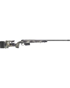 Bergara Rifles B14LM3613 B-14 Wilderness HMR 7mm PRC 5+1 24" Threaded, Sniper Gray Cerakote Barrel/Rec, Adj. SoftTouch Woodland Camo Stock with Mini-Chassis, Omni Muzzle Brake