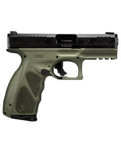 Taurus 1TS9SR041O TS9Full Size 9mm Luger 17+1 4" Matte Black Steel Barrel, Matte Black Serrated Slide, OD Green Polymer Frame w/Picatinny Rail w/OD Green Polymer Grip W/Interchangeable Backstraps