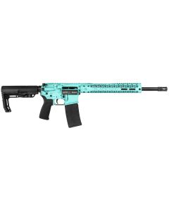 Black Rain Ordnance BROFUSIONTBB Spec15 Fusion 5.56x45mm NATO 30+1 16", Tiffany Blue, 12" M-LOK, MFT EPG16 Grip/Minimalist Stock